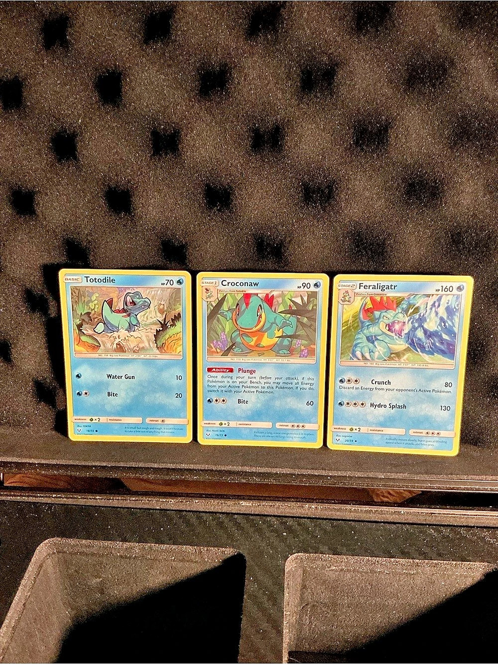 Pokémon Totodile, Croconaw, & Feraligatr Starter Line Lot Trading Cards